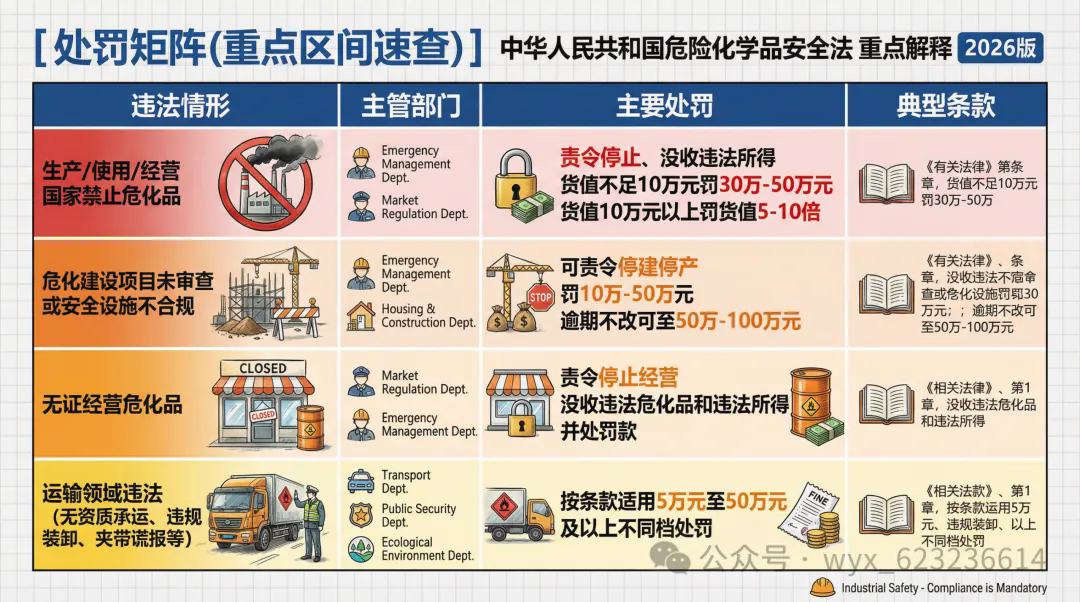 图解-中华人民共和国危险化学品安全法 第九章法律责任