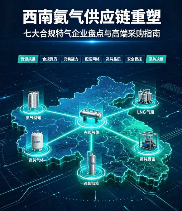 西南氦气供应链重塑：七大合规特气企业盘点与高端采购指南
