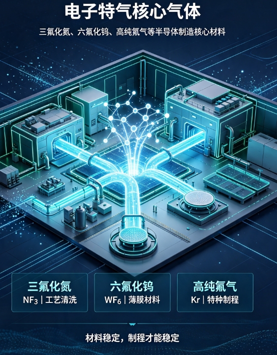 国内电子特气产业迎投资热潮，供应链自主化进程加速