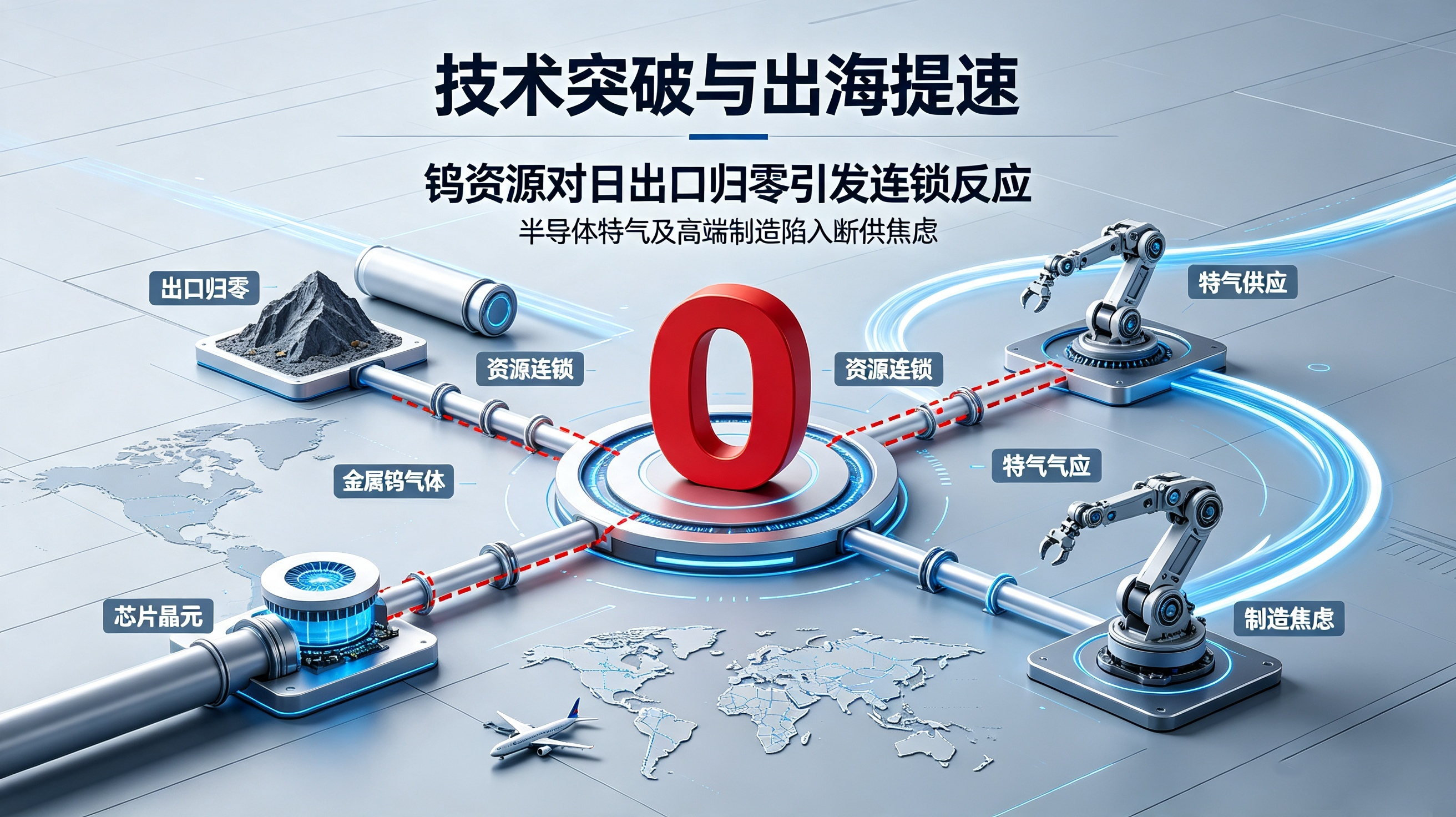 钨资源对日出口归零引发连锁反应，半导体特气及高端制造陷入断供焦虑