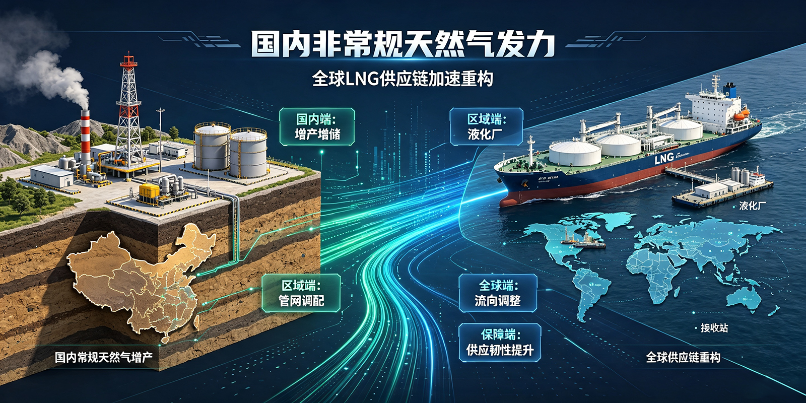 国内非常规天然气发力,全球LNG供应链加速重构
