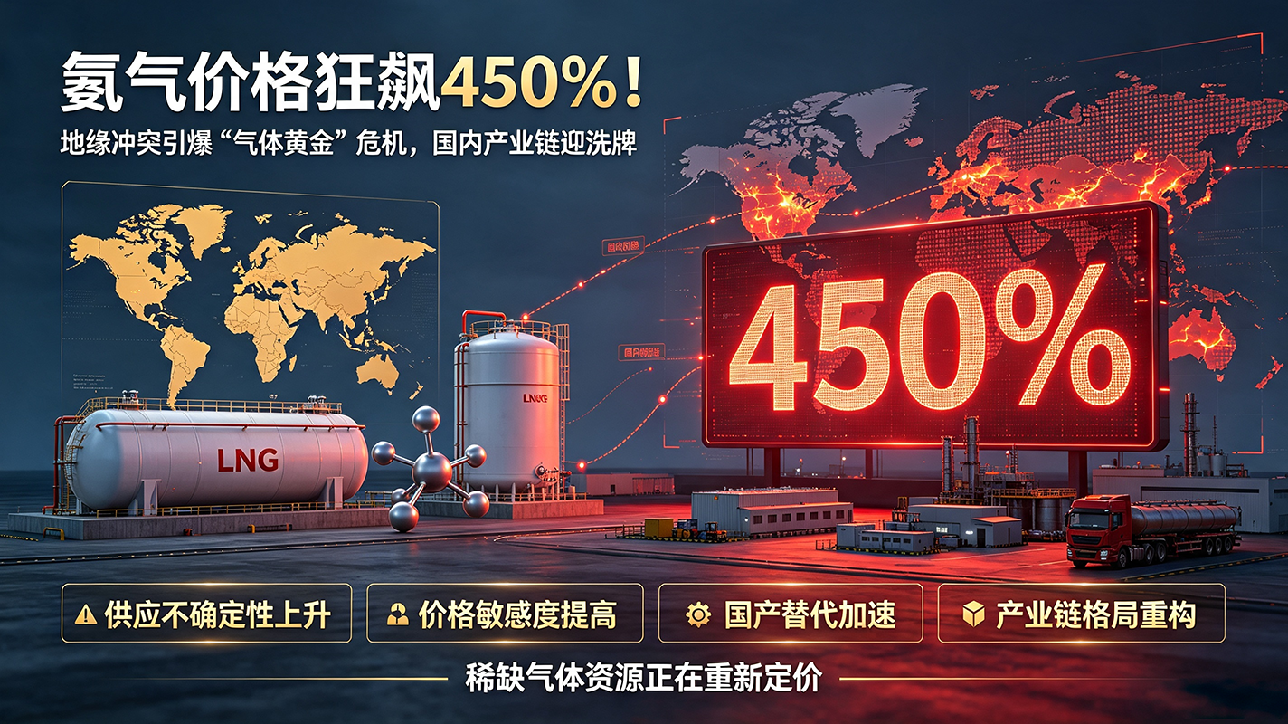 氦气价格狂飙450%!地缘冲突引爆“气体黄金”危机,国内产业链迎洗牌