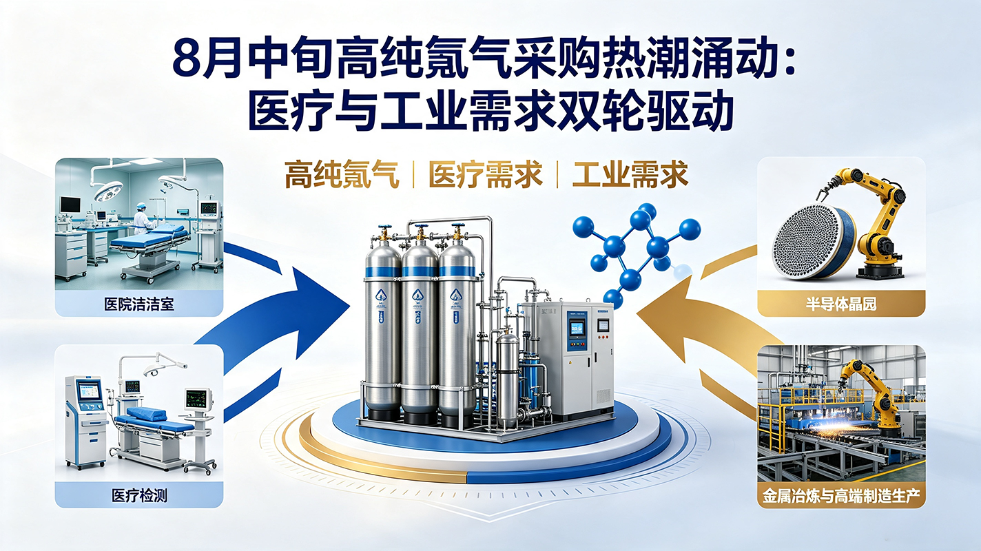 8月中旬高纯氩气采购热潮涌动：医疗与工业需求双轮驱动