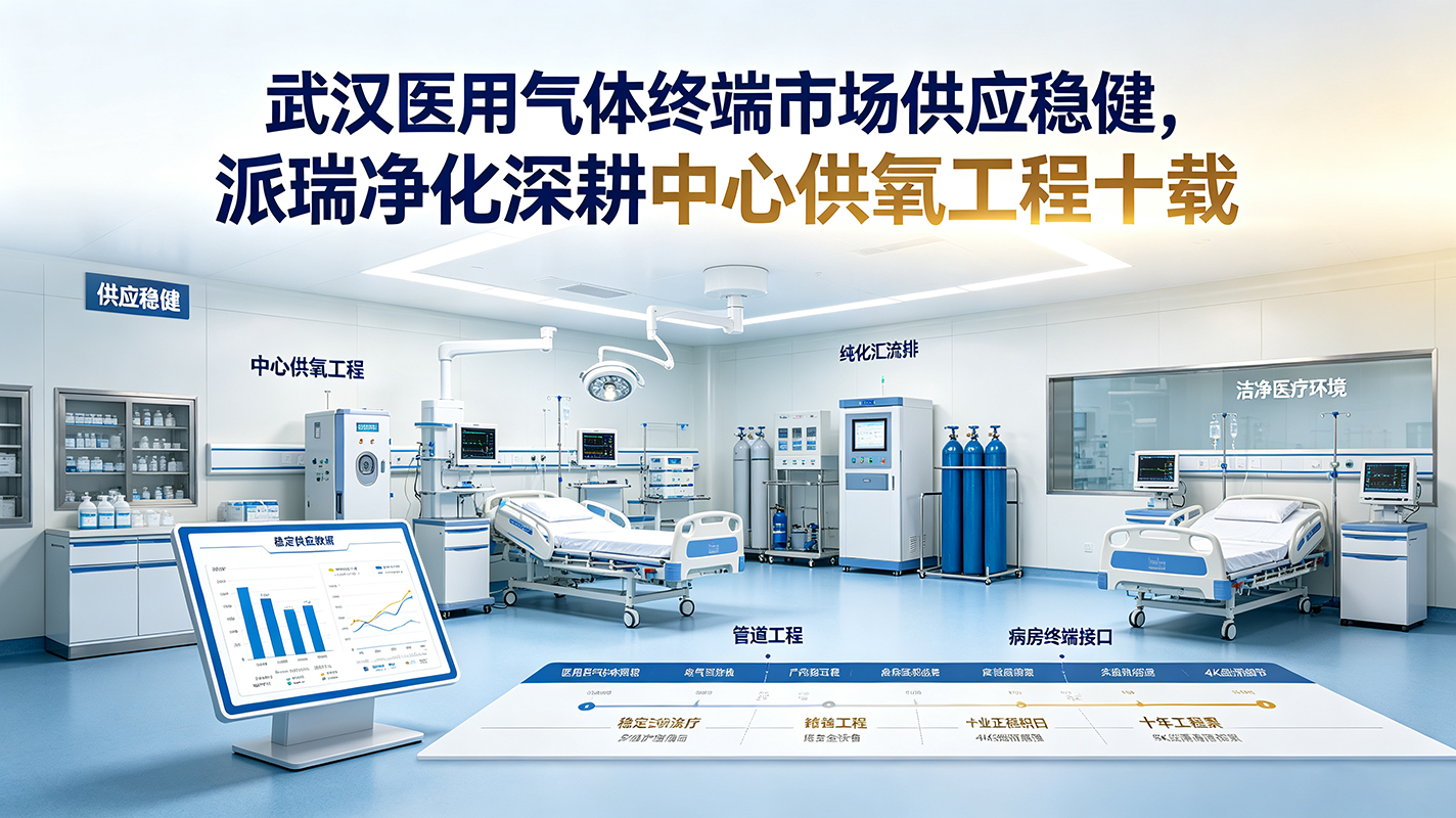 武汉医用气体终端市场供应稳健,派瑞净化深耕中心供氧工程十载