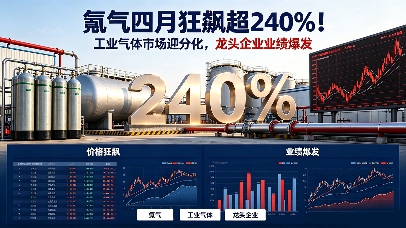 氩气四月狂飙超240%!工业气体市场迎分化,龙头企业业绩爆发