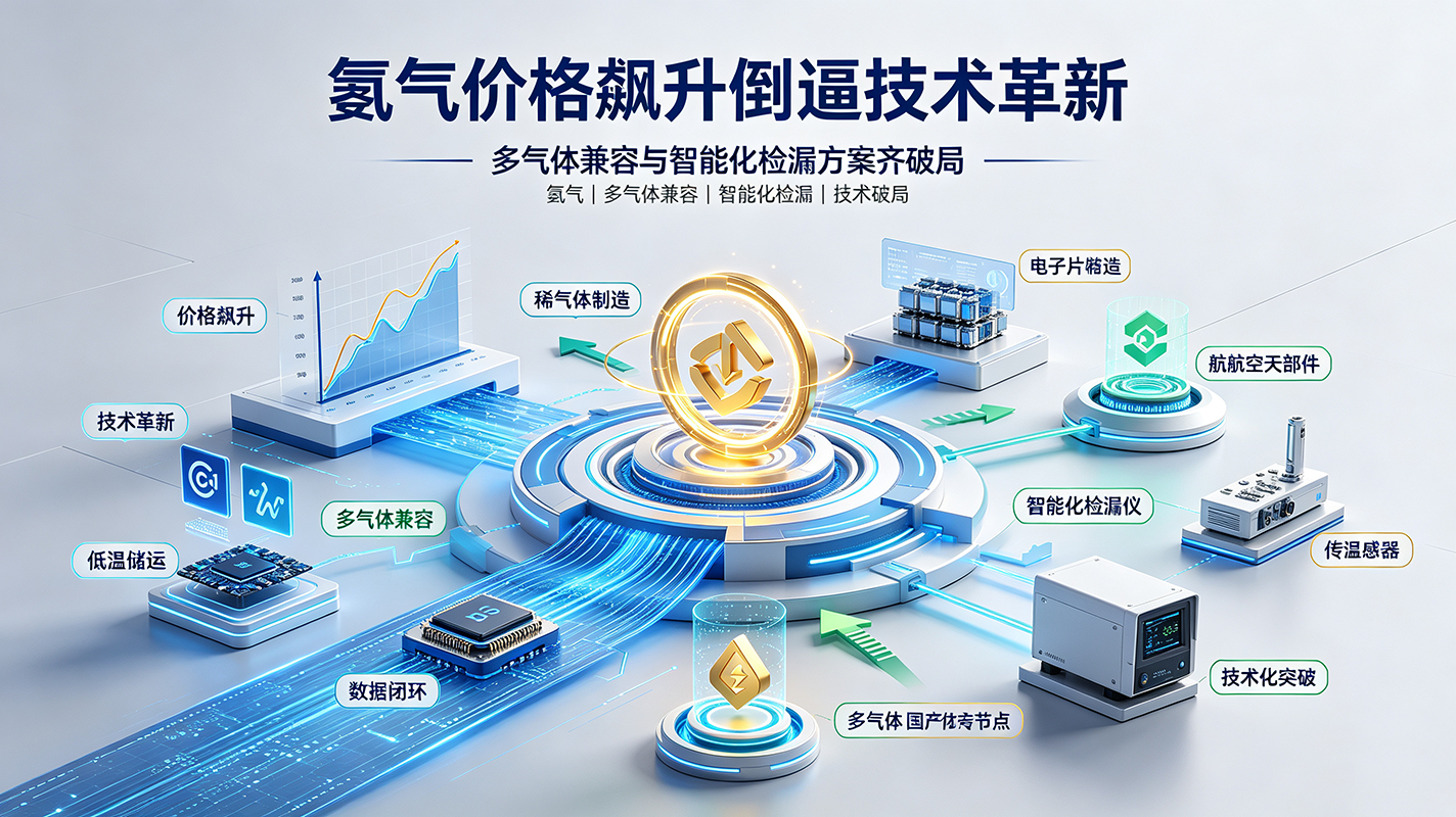 氦气价格飙升倒逼技术革新,多气体兼容与智能化检漏方案齐破局