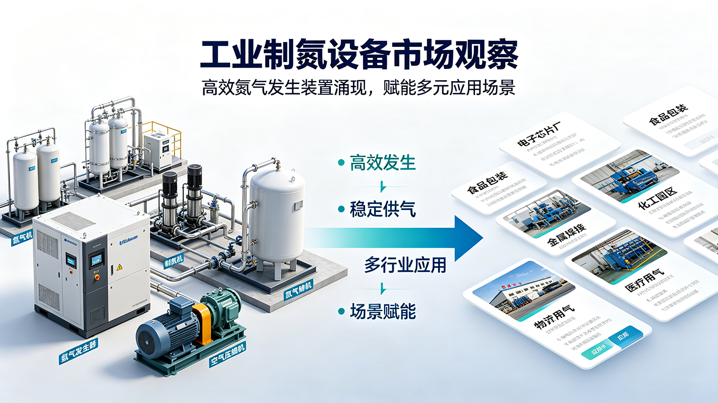 工业制氮设备市场观察:高效氮气发生装置涌现,赋能多元应用场景