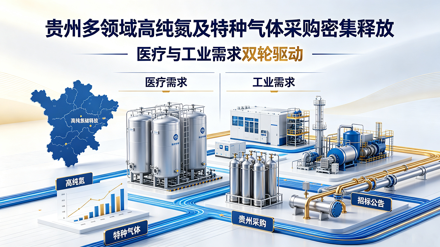 贵州多领域高纯氮及特种气体采购密集释放,医疗与工业需求双轮驱动