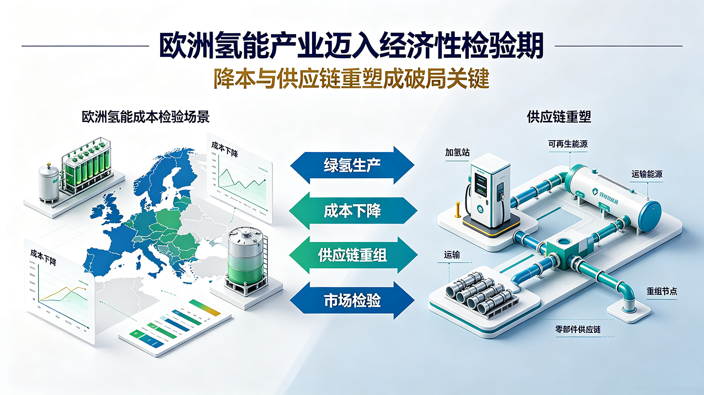 欧洲氢能产业迈入经济性检验期:降本与供应链重塑成破局关键