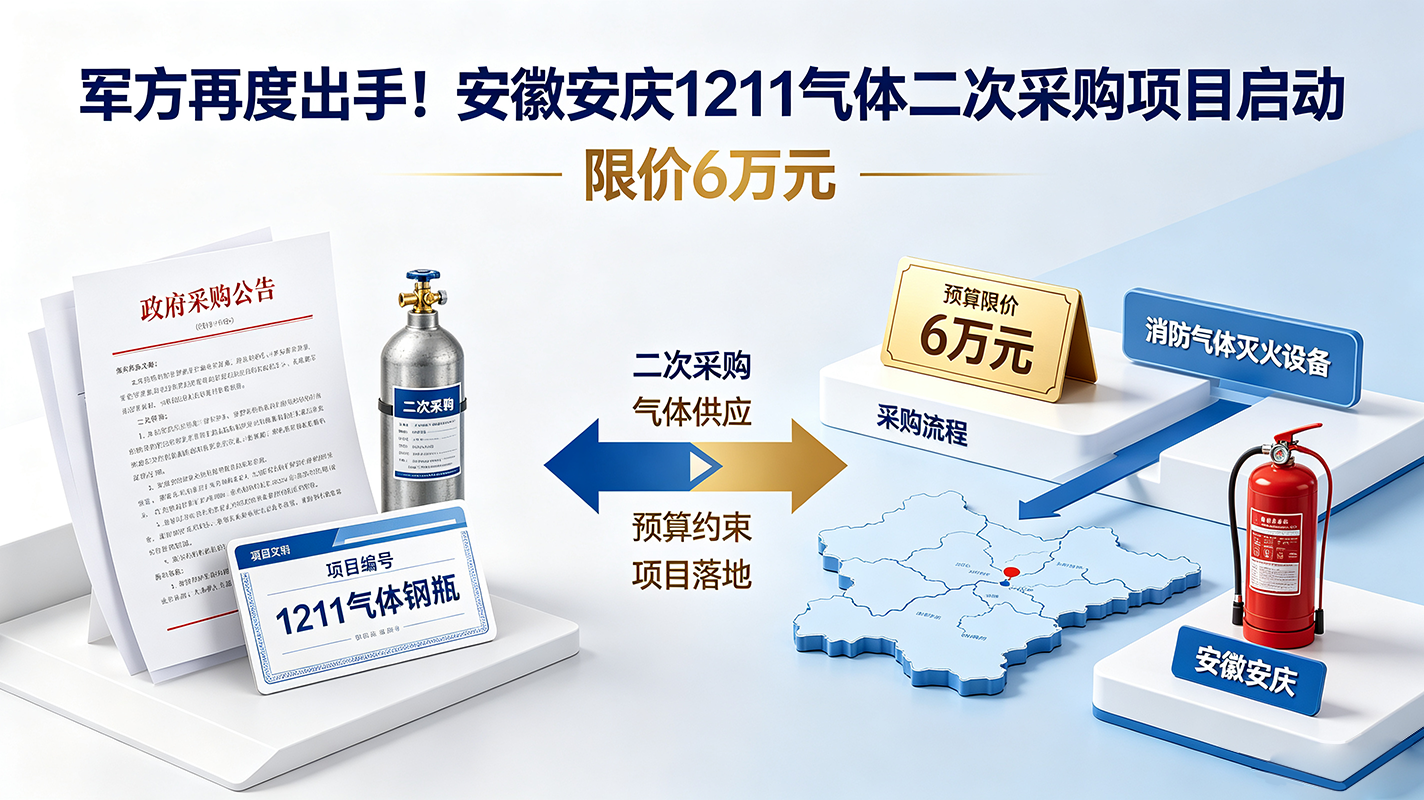 军方再度出手！安徽安庆1211气体二次采购项目启动，限价6万元