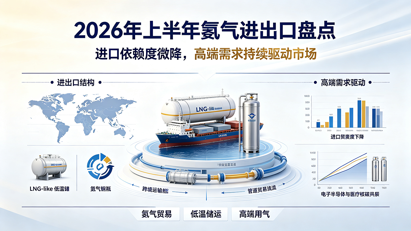 2026年上半年氦气进出口盘点：进口依赖度微降，高端需求持续驱动市场