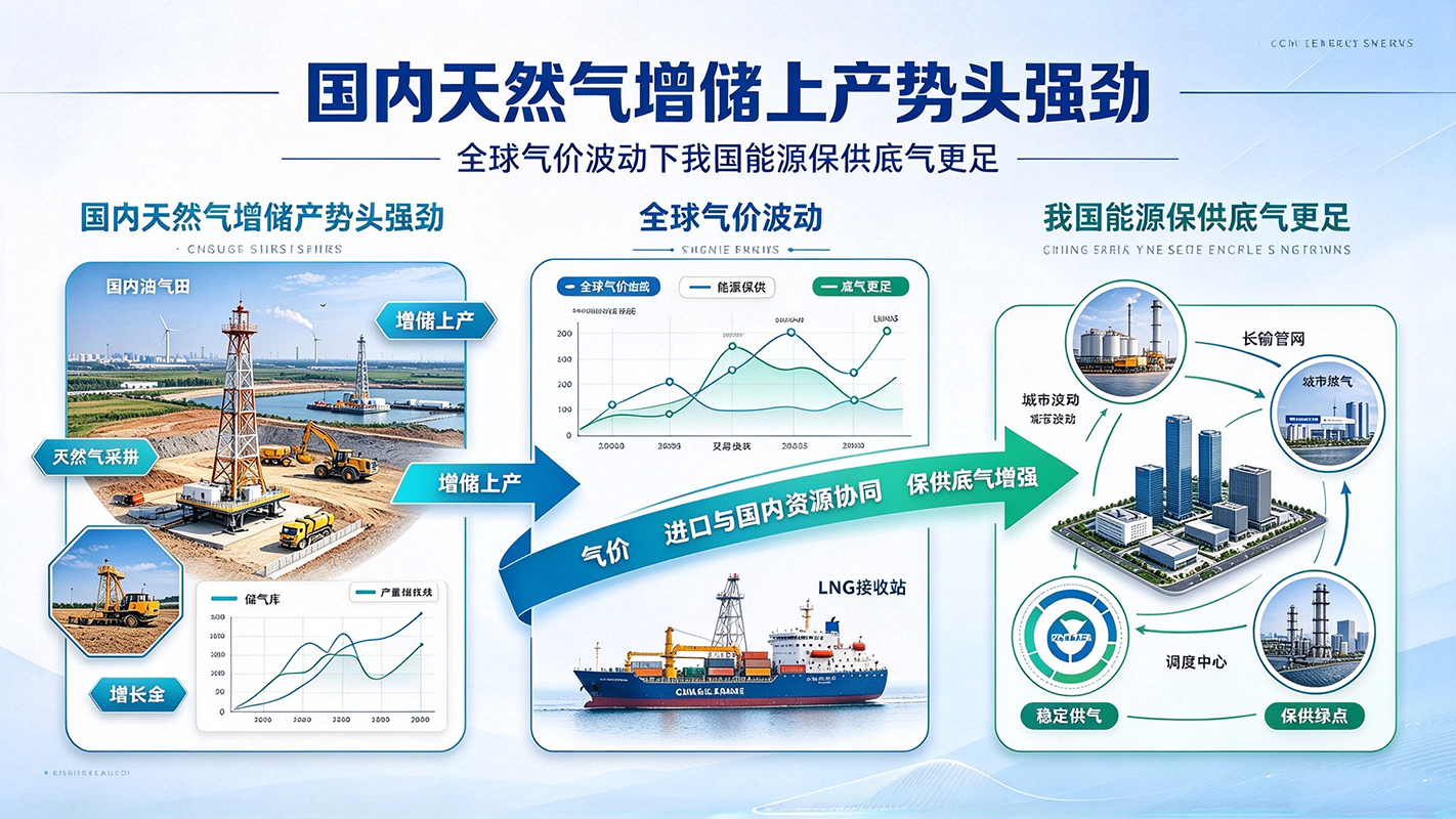 国内天然气增储上产势头强劲，全球气价波动下我国能源保供底气更足