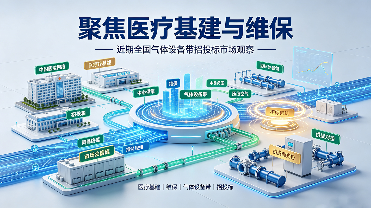 聚焦医疗基建与维保：近期全国气体设备带招投标市场观察
