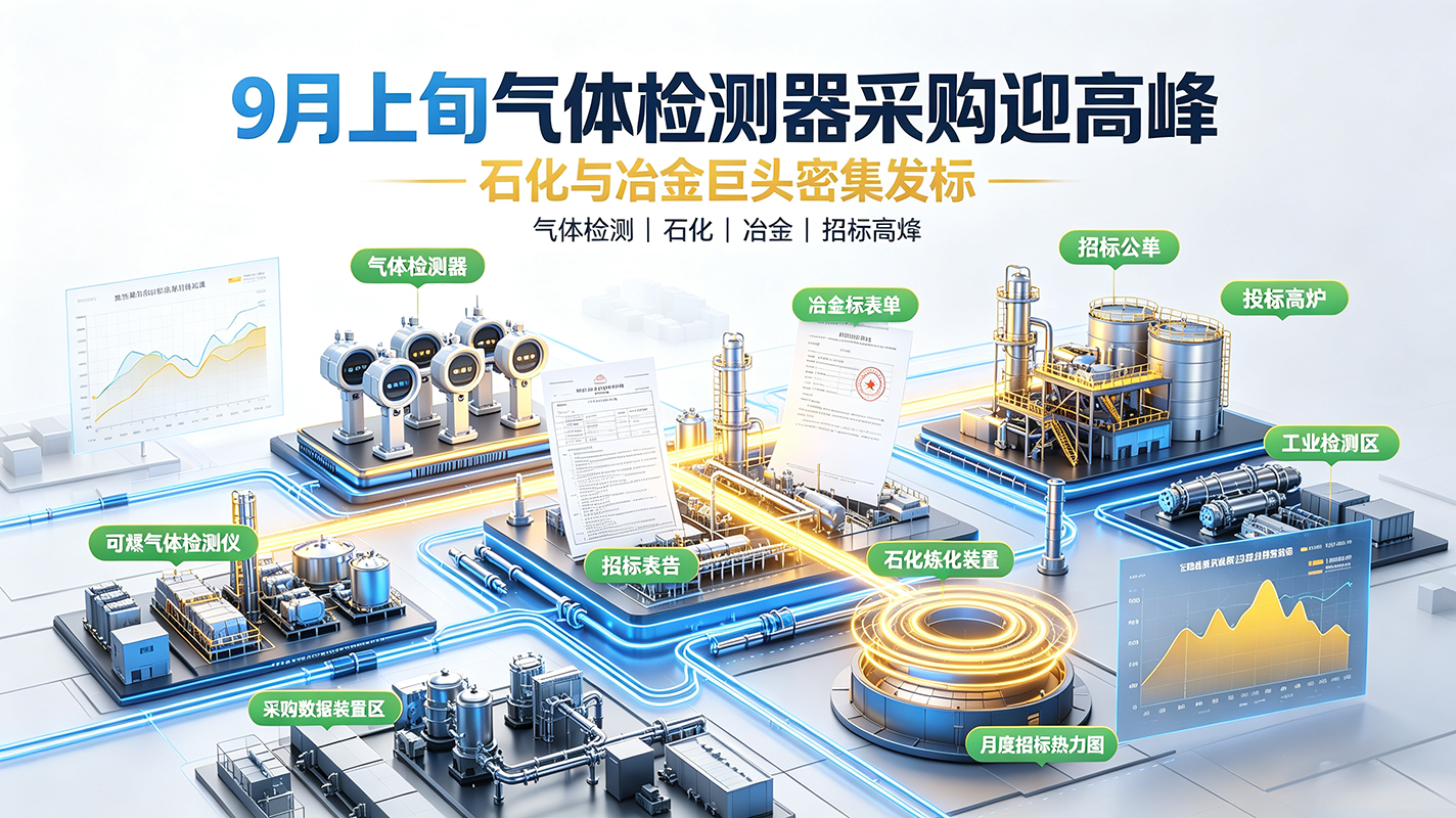 9月上旬气体检测器采购迎高峰，石化与冶金巨头密集发标