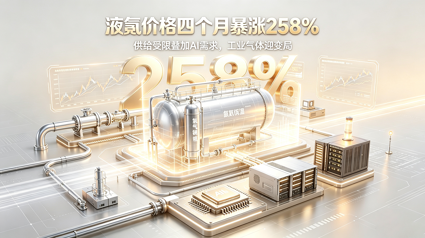 液氩价格四个月暴涨258%:供给受限叠加AI需求,工业气体迎变局