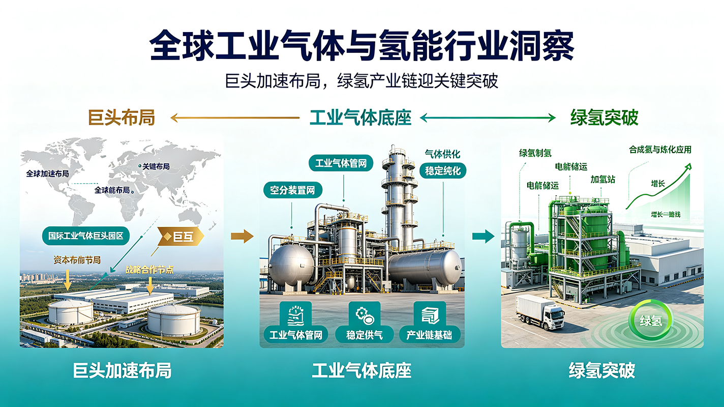全球工业气体与氢能行业洞察:巨头加速布局,绿氢产业链迎关键突破