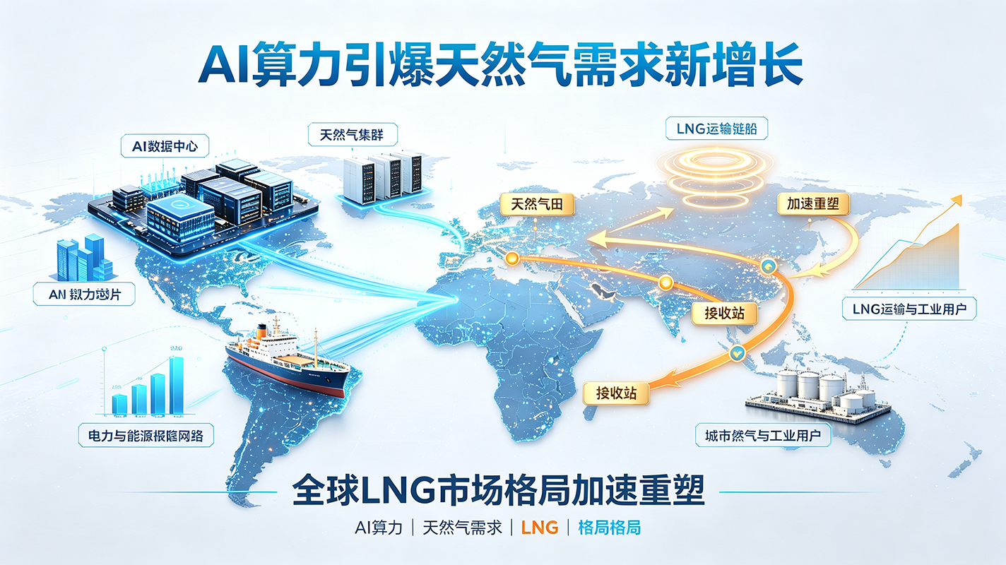 AI算力引爆天然气需求新增长,全球LNG市场格局加速重塑