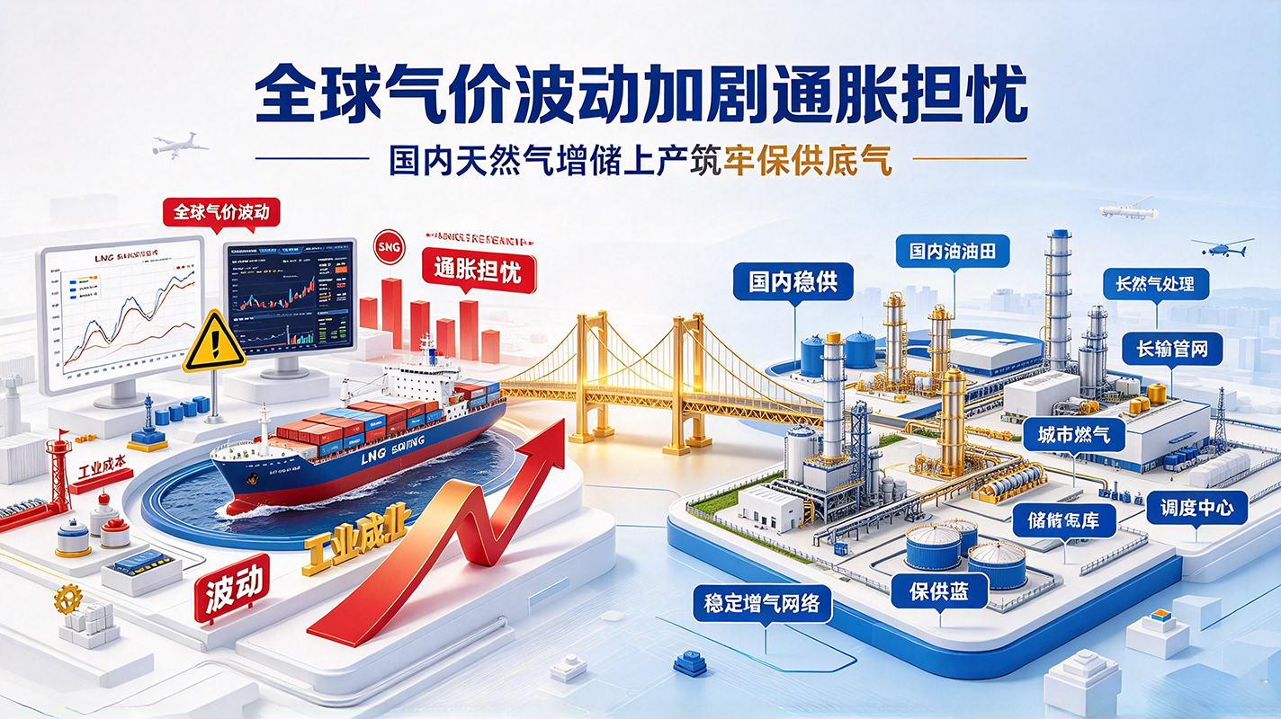 全球气价波动加剧通胀担忧,国内天然气增储上产筑牢保供底气