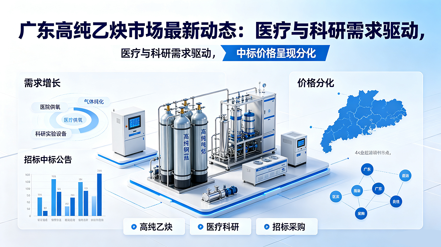 广东高纯乙炔市场最新动态:医疗与科研需求驱动,中标价格呈现分化