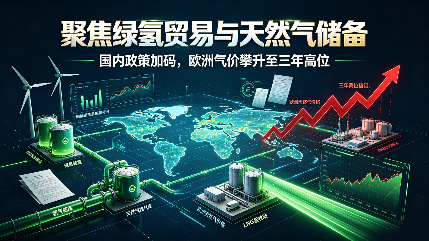 聚焦绿氢贸易与天然气储备:国内政策加码,欧洲气价攀升至三年高位