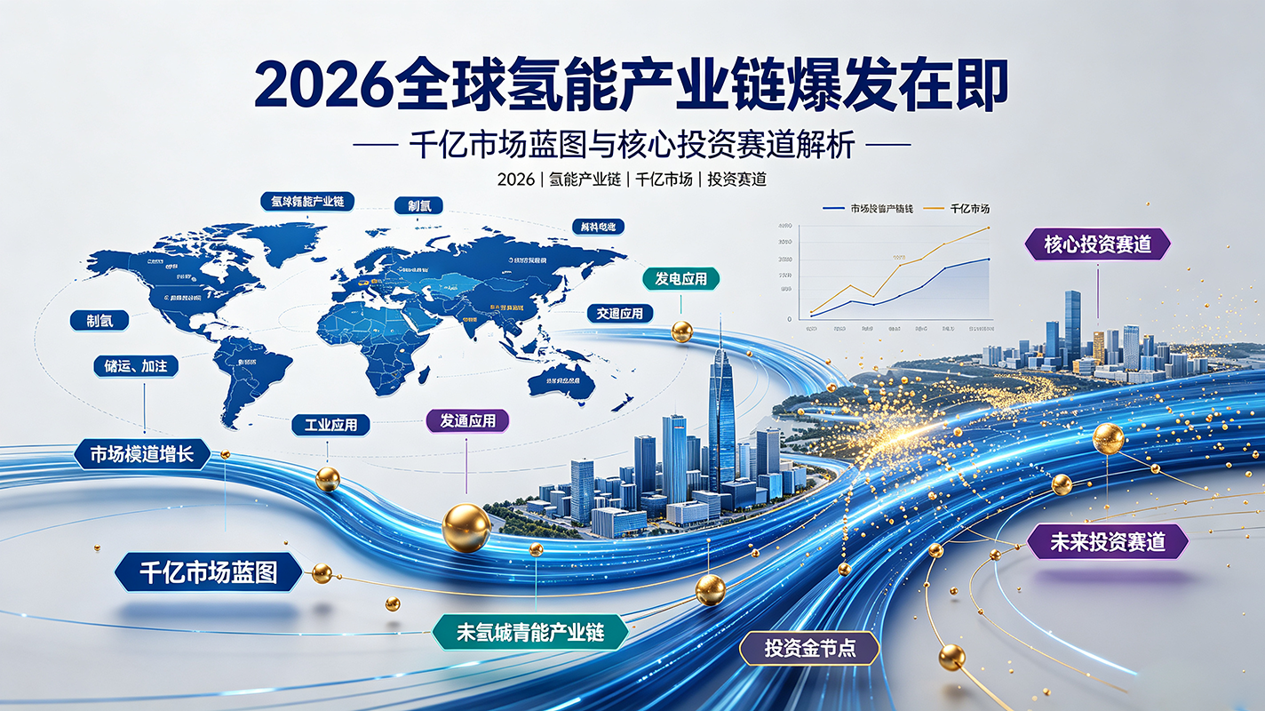 2026全球氢能产业链爆发在即:千亿市场蓝图与核心投资赛道解析