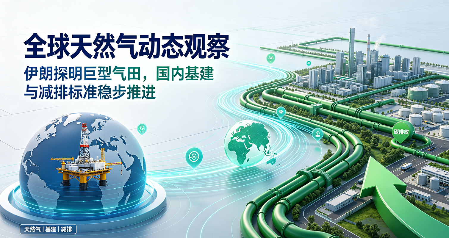 全球天然气动态观察：伊朗探明巨型气田，国内基建与减排标准稳步推进