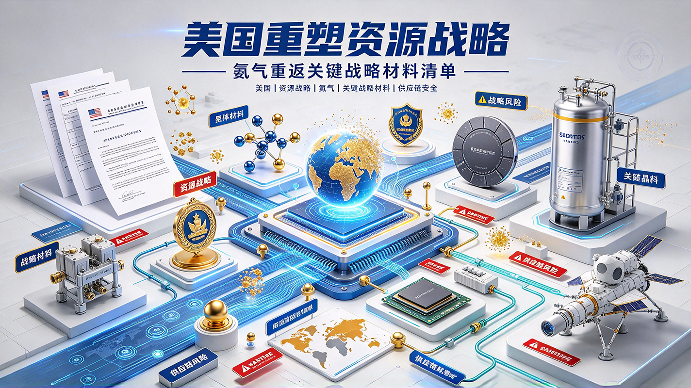 美国重塑资源战略:氦气重返关键战略材料清单