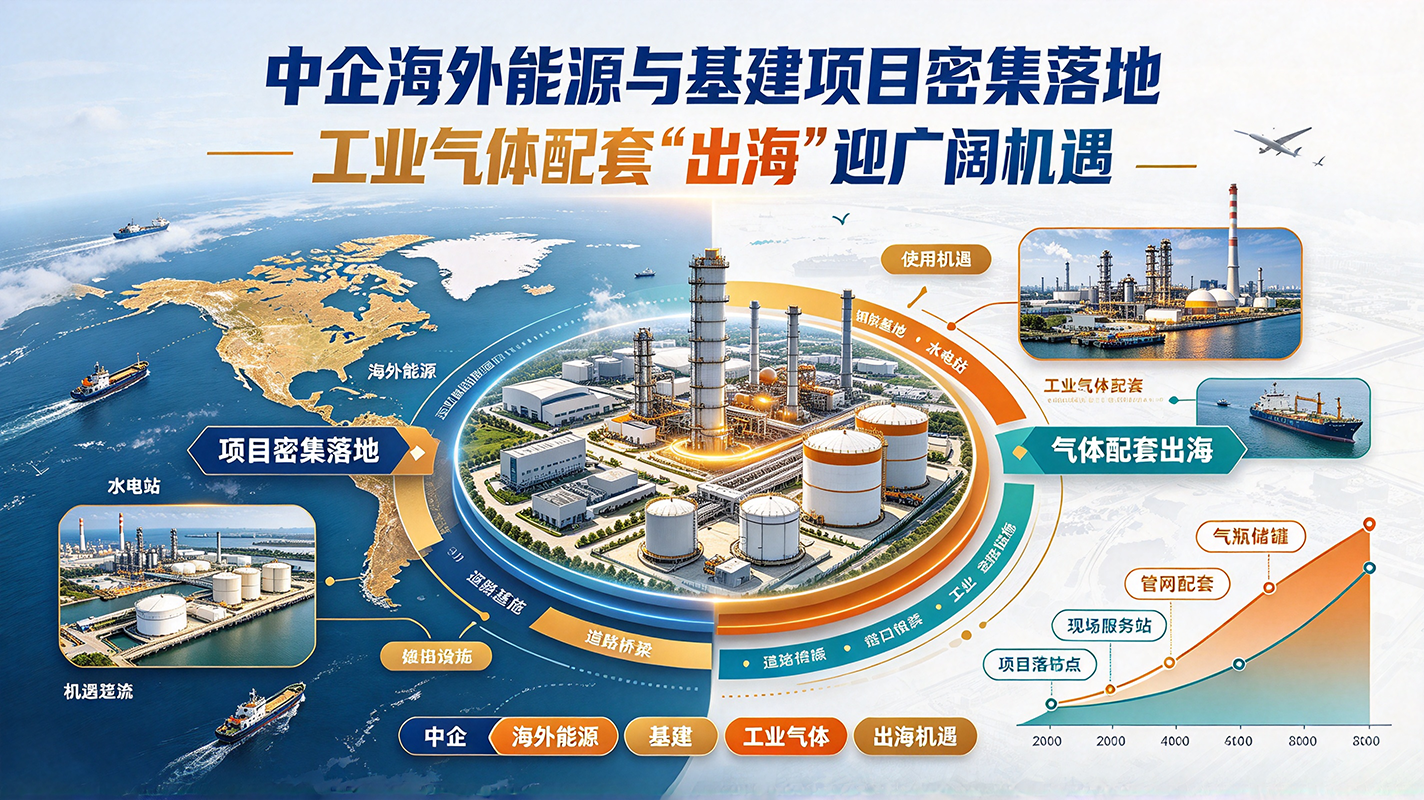 中企海外能源与基建项目密集落地,工业气体配套“出海”迎广阔机遇