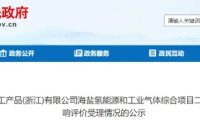 空气化工海盐氢能源项目二期环评受理 2.54 亿加码长三角工业气体供给