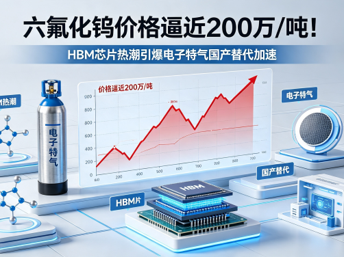 六氟化钨价格逼近200万/吨！HBM芯片热潮引爆电子特气国产替代加速