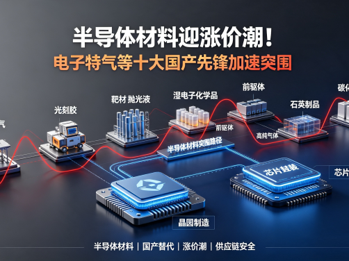 半导体材料迎涨价潮！电子特气等十大国产先锋加速突围