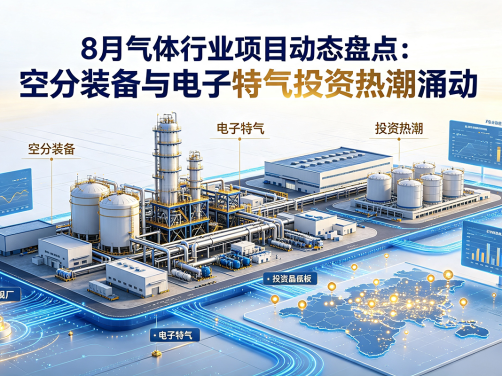 8月气体行业项目动态盘点:空分装备与电子特气投资热潮涌动