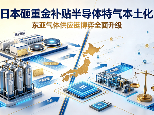 日本砸重金补贴半导体特气本土化，东亚气体供应链博弈全面升级