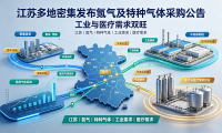 江苏多地密集发布氩气及特种气体采购公告,工业与医疗需求双旺
