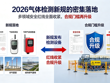 2026气体检测新规密集落地：多领域安全红线全面收紧，合规门槛再升级