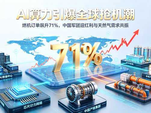 AI算力引爆全球抢机潮：燃机订单飙升71%，中国军团迎红利与天然气需求共振