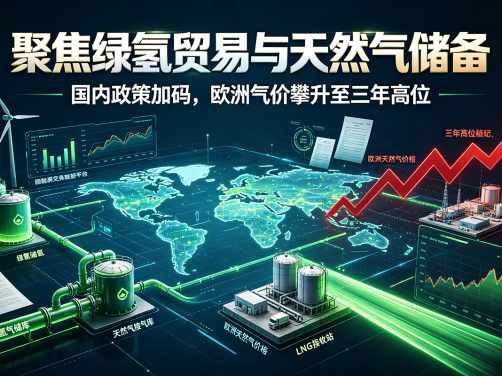 聚焦绿氢贸易与天然气储备:国内政策加码,欧洲气价攀升至三年高位