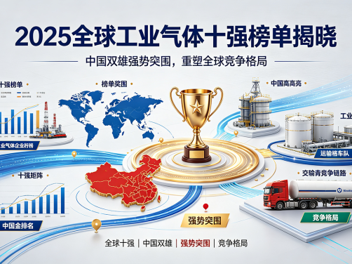 2025全球工业气体十强榜单揭晓：中国双雄强势突围，重塑全球竞争格局