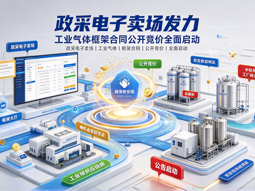 政采电子卖场发力：工业气体框架合同公开竞价全面启动