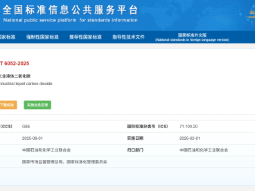 工业二氧化碳检测标准动态：GB/T 6052-2025尚未发布，现行检测要点全解析