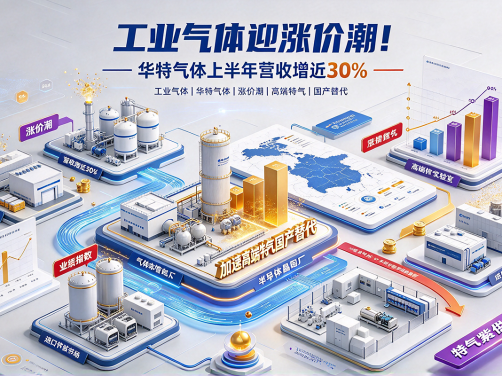 工业气体迎涨价潮！华特气体上半年营收增近30%，加速高端特气国产替代